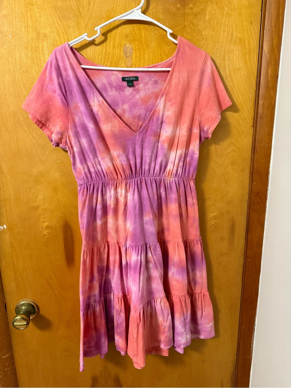wild fable Pink and Purple Tie-Dye Mini Dress